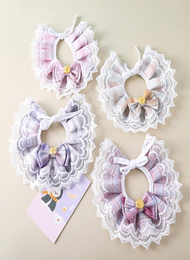 BohoBark Dog Cat Collar Bow Tie Kitten Puppy Necklace Jewelry with Bell Lace Bowknot Pet Bowtie Girl Bandanas Costume Decor Accessories - Adjustable - Image 5